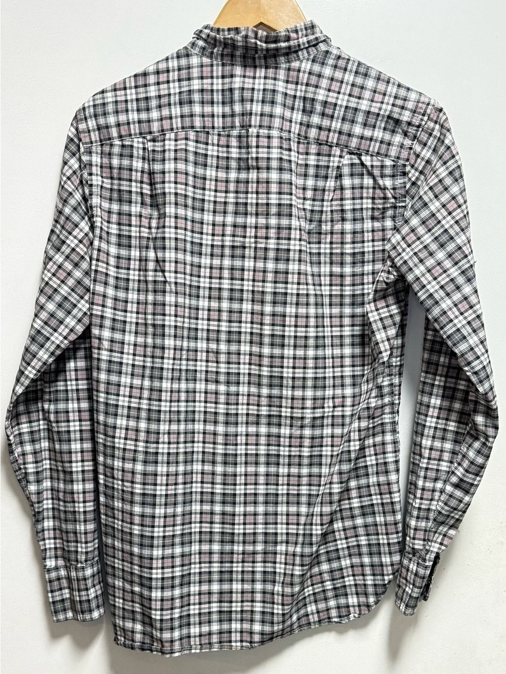 J. Crew Men's Plaid Button-Down Shirt — Black, White & Red